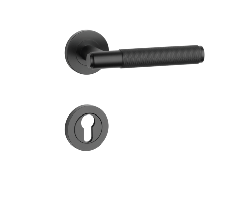 Okovje za vrata MP SH - OVALNO - R 1741 PRO 8 MM (BS - Črna mat)