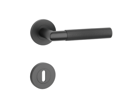 Okovje za vrata MP SH - OVALNO - R 1742 PRO 8 MM (BS - Črna mat)