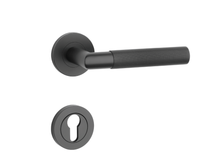 Okovje za vrata MP SH - OVALNO - R 1742 PRO 8 MM (BS - Črna mat)