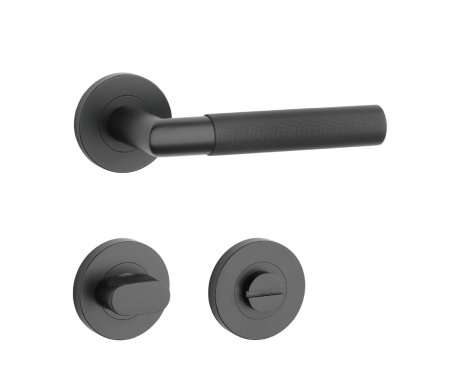 Okovje za vrata MP SH - OVALNO - R 1742 PRO 8 MM (BS - Črna mat)