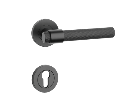 Okovje za vrata MP SH - OVALNO - R 1743 PRO 8 MM (BS - Črna mat)