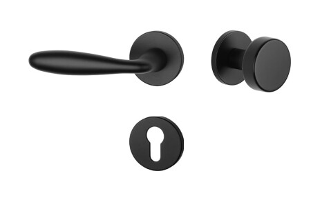 Okovje za vrata MP AT - VERBENA - R 7S (BS - Črna mat)