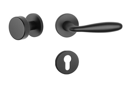 Okovje za vrata MP AT - VERBENA - R 7S (BS - Črna mat)