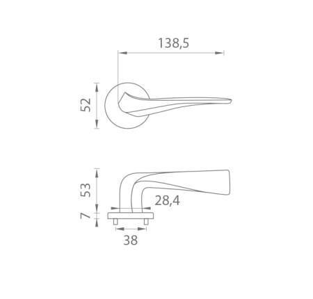 Vratno okovje MP Dalia - R 7S (OC - Svetleč krom)