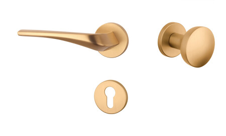 Okovje za vrata MP Dalia - R 7S (OLS - brušena medenina)