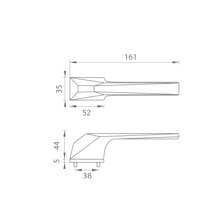 Okovje za vrata MP TI - SAFIR - RT5 4155 (BS - Črna mat)