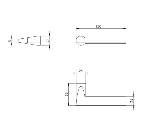 Okovje za vrata MP VM - ATLANTA (BS - Črna mat)
