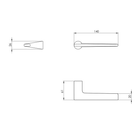 Okovje za vrata MP LIEVE (OLM - mat zlato)