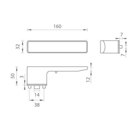 Kljuka za vrata z zaklepanjem MPK - GRANDERA SWITCH LOCK - RT (NP - biserni nikelj)