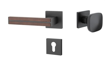 Okovje za vrata MP AS - IMPERATA - HR 7S (BS - Črna mat / sandalovina)