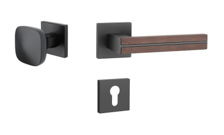 Okovje za vrata MP AS - IMPERATA - HR 7S (BS - Črna mat / sandalovina)