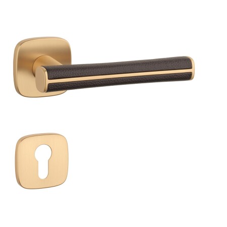 Vratna strojna oprema MP AS - DAVIDIA - QR 7S (OLS - Brušena medenina / rjavo usnje)