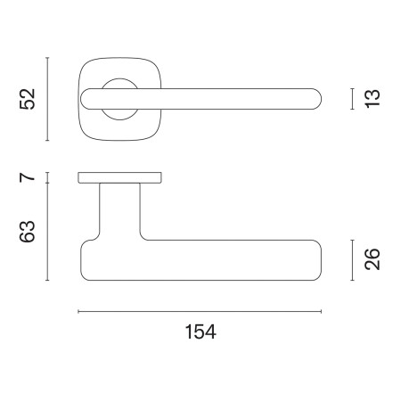 Okovje za vrata MP AS - MARANTA - QR 7S (OLS - Brušena medenina)