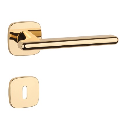 Okovje za vrata MP AS - MARANTA - QR 7S (OLV - Polirana lakirana medenina)