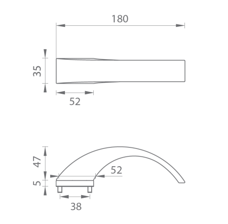 Okovje za vrata MP TI - DEDOS - RT5 3094 (BS - Črna mat)