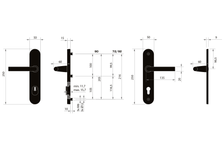 Varnostna oprema MP MPK - SECURO A01 PLUS - SO FAVORIT (F9 - eloksirano nerjaveče jeklo) - s pokrovom