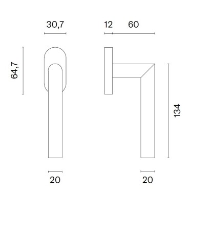 Euro okenska kljuka MP SH - DK - OVAL - 1701 (CUM PVD - Mat bakrena PVD)