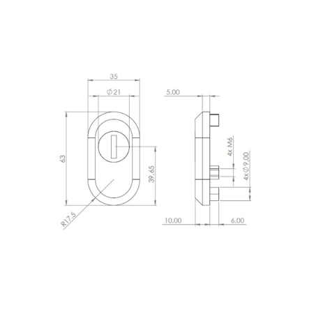 Prekrivna folija za varnostno okovje MP MPK SECURO S01 PLUS - SO (BN - brušeno nerjaveče jeklo)