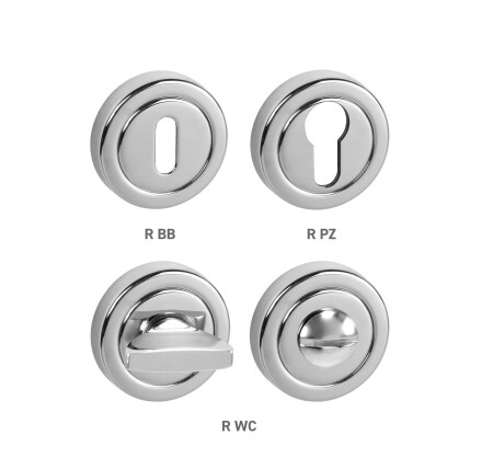 Rozeta za vrata MP TI - R deljena (OC - krom sijaj (03)