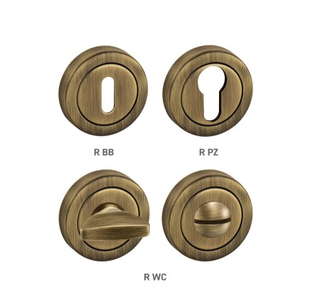 Rozeta za vrata MP TI - R deljena (OGS - brušena bronasta mat)