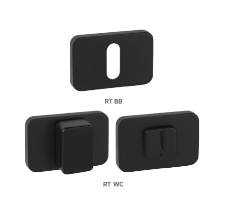 Rozeta za vrata MP MPK - PERFECTA - RT (BS - Črna mat)