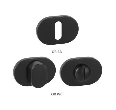 Rozeta za vrata MP MPK - IMPRESSA - OR (BS - Črna mat)