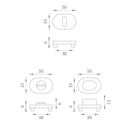 Rozeta za vrata MP MPK - IMPRESSA - OR (NP - Nikelj biser)