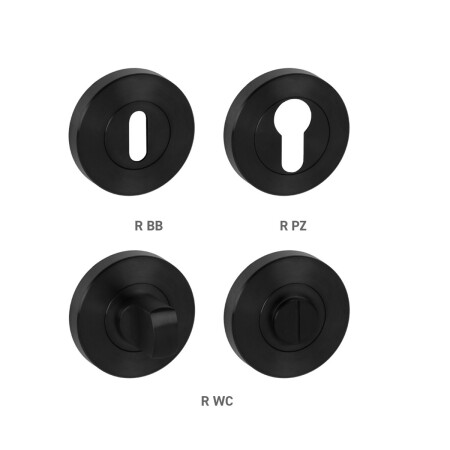 Rozeta za vrata MP - RS (BS PVD - Črna mat PVD)