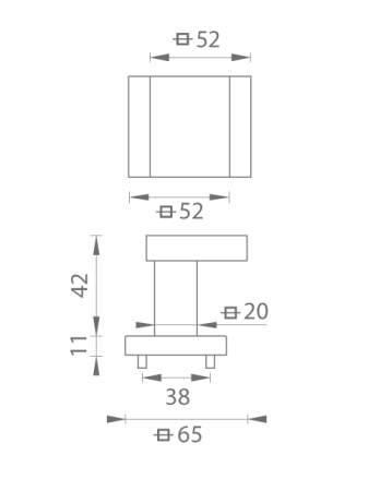 Kljuka MP TI - HR 1924Q (WS - Bela mat)