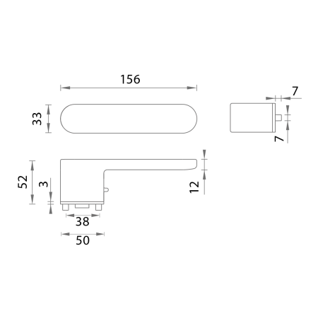 Strojna oprema za vrata MP MPK - IMPRESSA STIKALO ZAKLEP - OR z zaklepanjem na ročaju (WS - bela mat)