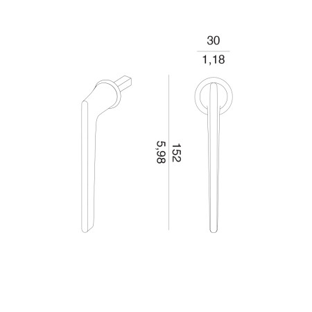 Euro okenska kljuka MP VM - DK - LIEVE - R mini (OC - sijoč krom)