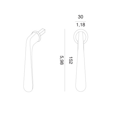 Euro okenska kljuka MP VM - DK - PEPE - R mini (OC - sijoč krom)