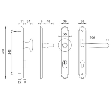 Zaščitna oprema MP NI - ALT WIEN K (OBMP - Antična medenina mat lak)