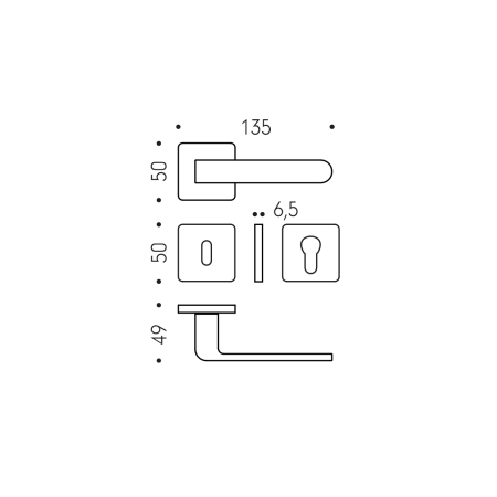 Vratna strojna oprema MP CB - FEDRA AC11 - HR (mat bakreno PVD)