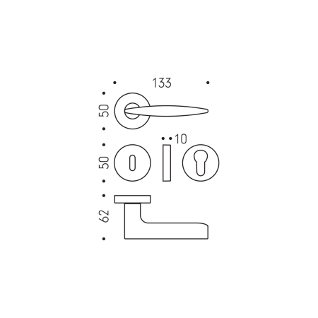 Vratna strojna oprema MP CB - GAIA GR11 - R (mat krom)