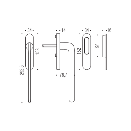 Drsna portalna kljuka MP CB - HS PORTAL ID313 - kljuka/lupina (zlata mat)