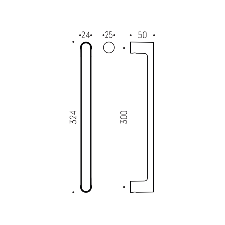 Kljuka MP CB - LUND HANDLE - 324/300 (mat grafit)
