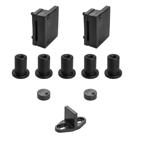 Drsni sistem MP VINTAGE 1 z blažilnikom in 2m tirnico (BS - črna mat)