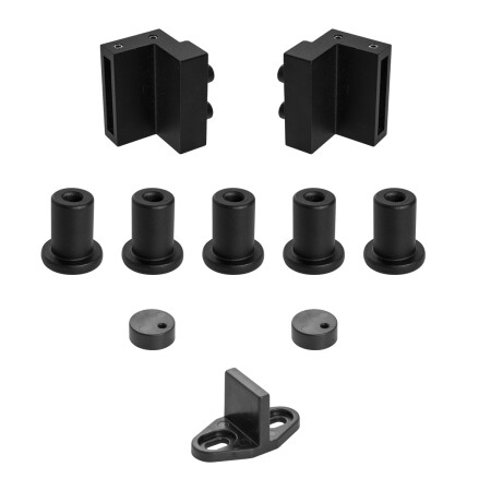 Drsni sistem MP VINTAGE 2 z blažilnikom in 2m tirnico (BS - črna mat)