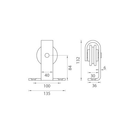Drsni sistem mp VINTAGE 3 z 2m tirnico (BS - črna mat)