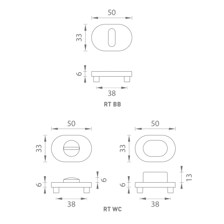 Okovje za vrata MP MPK - IMPRESSA - OR (HNM - rjava mat)