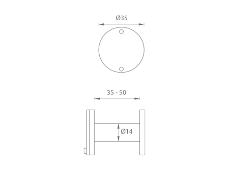 Kukalo za vrata MP JNF - IN.23.010 (TB - titanovo črna)