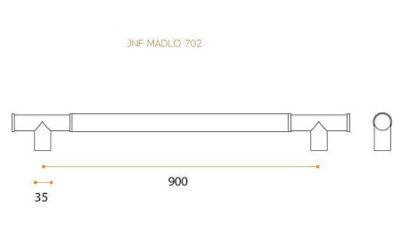 Kljuka za vrata MP JNF - IN.07.702.C (BN/CL - Brušeno nerjaveče jeklo / bež usnje)
