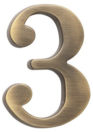 Hišna številka COBRA - 5 cm (OFS - brušeni bron)