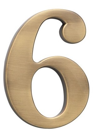 Hišna številka COBRA - 5 cm (OFS - brušeni bron)