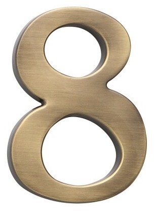 Hišna številka COBRA - 5 cm (OFS - brušeni bron)