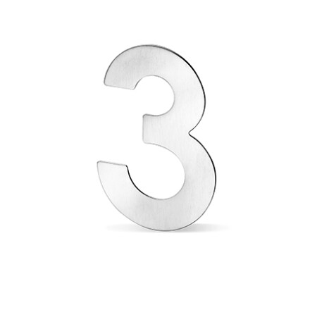 Fasadne številke ACT - 12 cm (NERVEČE JEKLO)