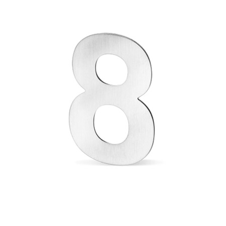 Fasadne številke ACT - 12 cm (NERVEČE JEKLO)