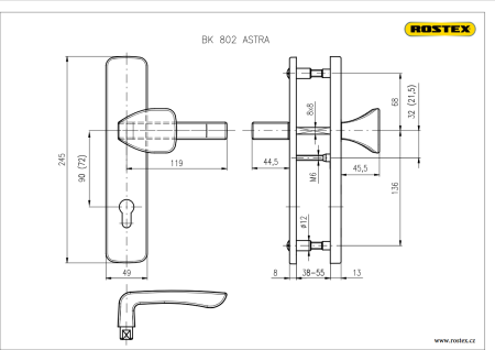 Varnostna armatura ROSTEX BK 802 ASTRA (MAT NERJAVEČE JEKLO)