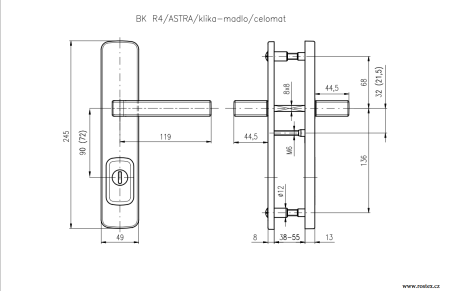 Varnostna armatura ROSTEX BK R4 ASTRA (KROM NERJAVEČE JEKLO)